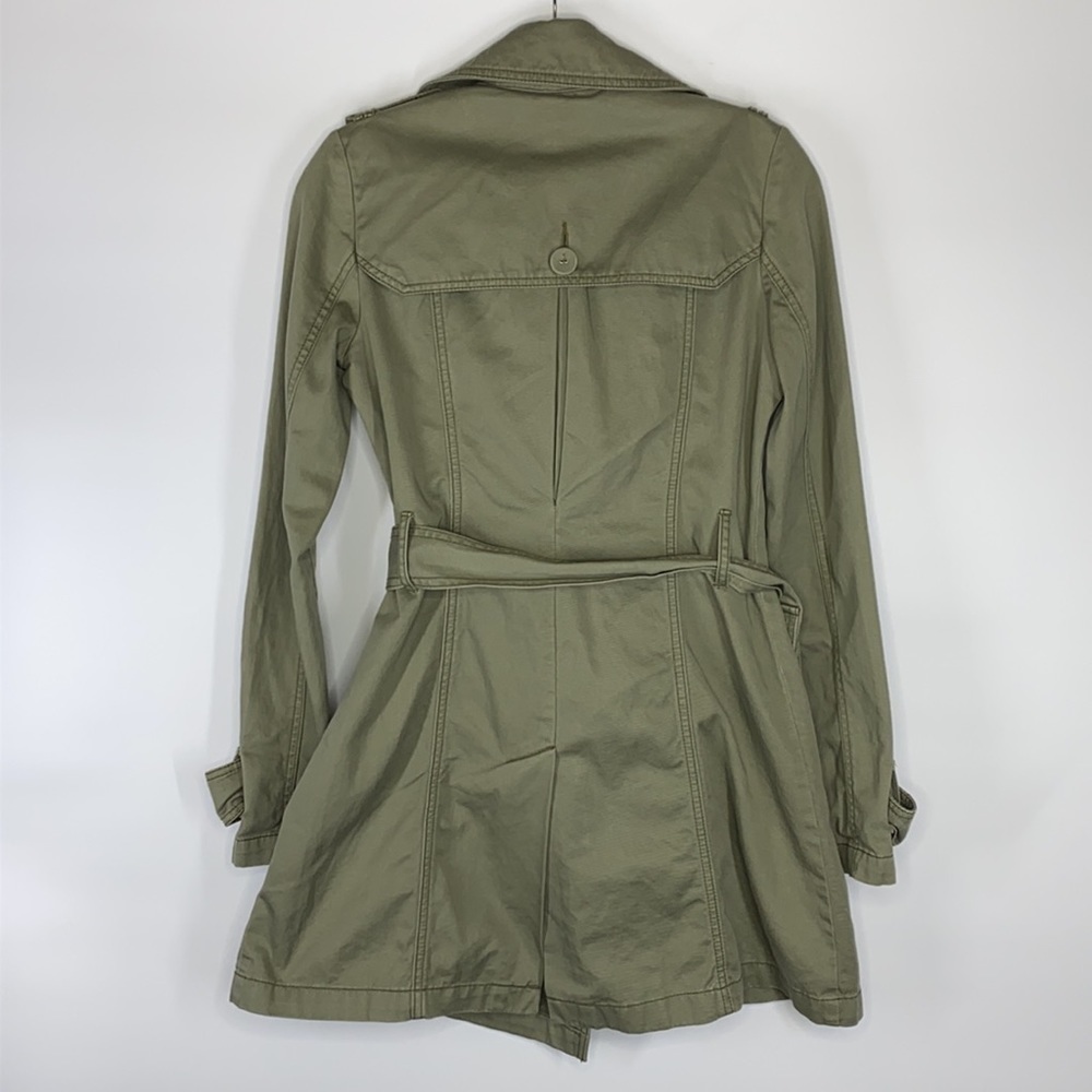 American Eagle Olive Green Short Trench Coat/Jacket Size XS - Picture 2 of 6
